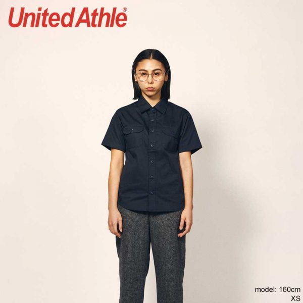 United Athle 1759-01 T/C Short Sleeve Pocket Work Shirt