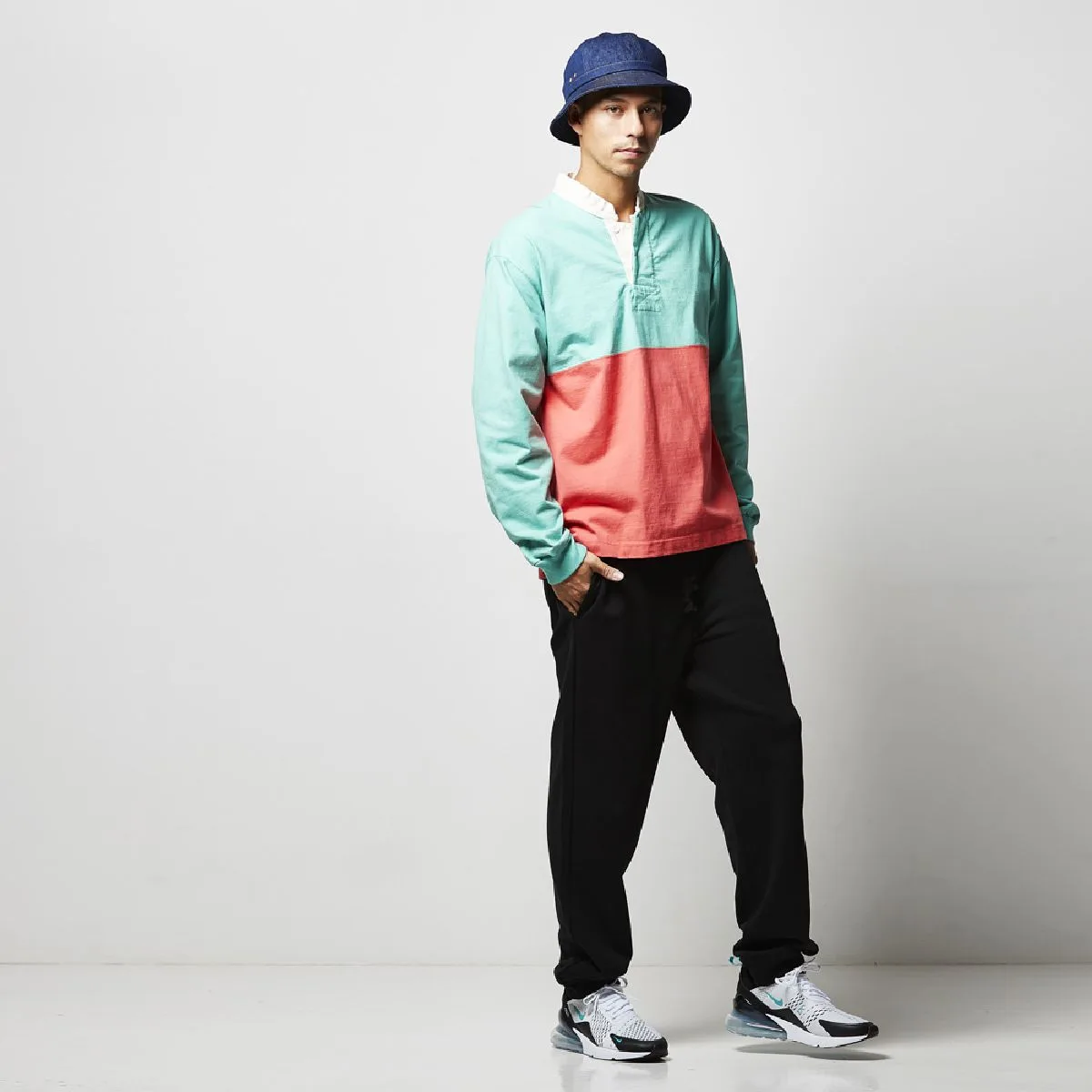 United Athle 5017-01 10.0oz SweatPants 4 Height 182cm L size 002. Wear black