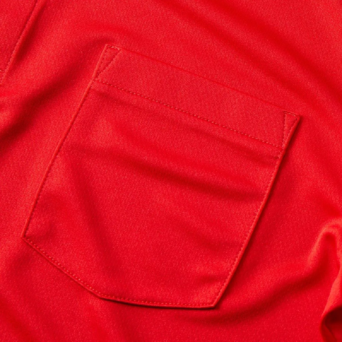 With a convenient pocket on the left chest