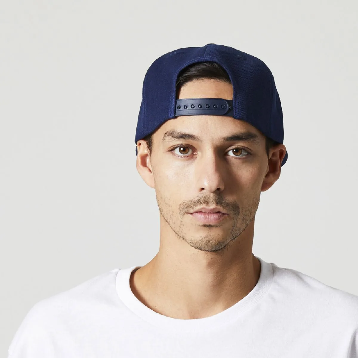 086. Wearing navy, with American band