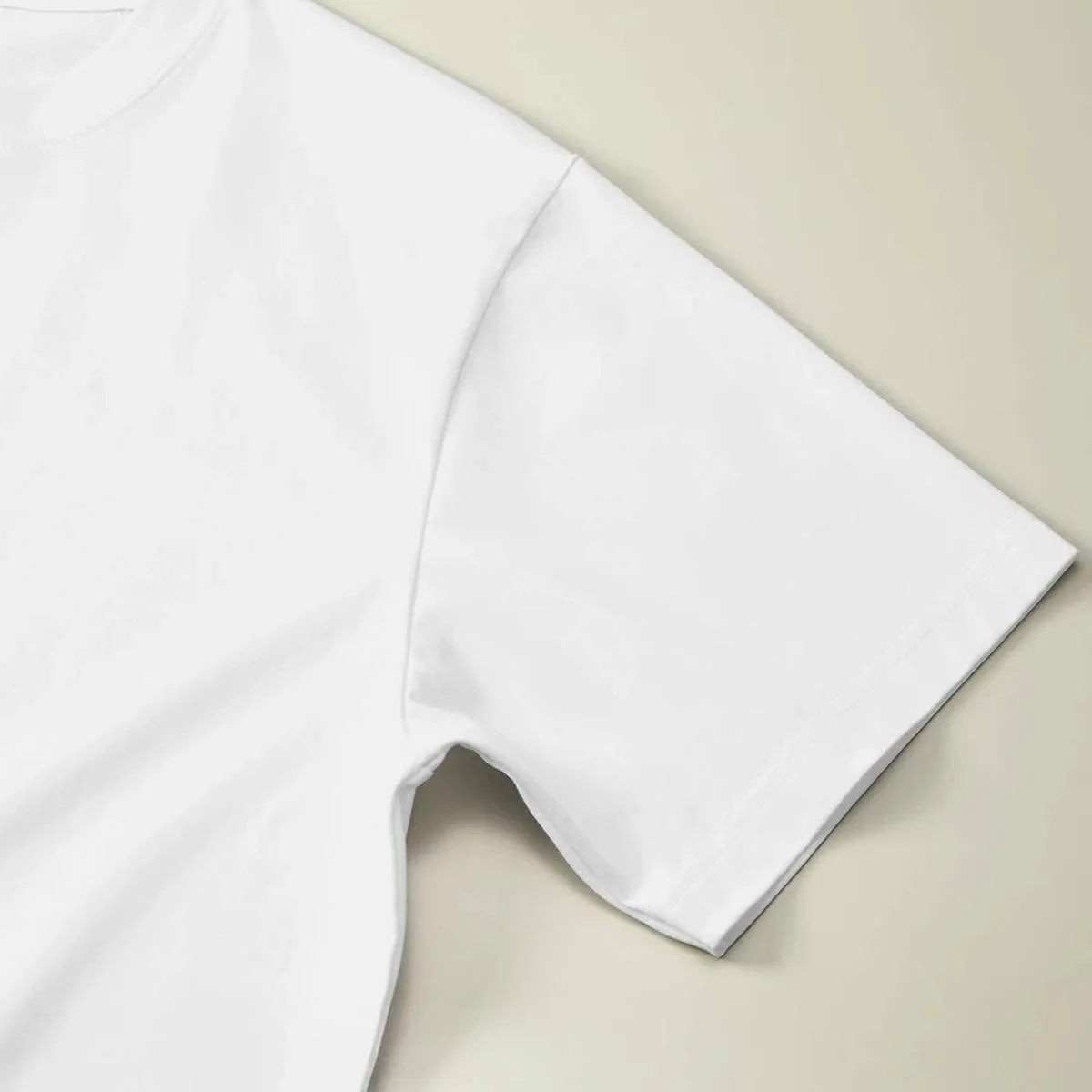 The cuffs are finished with double stitching.