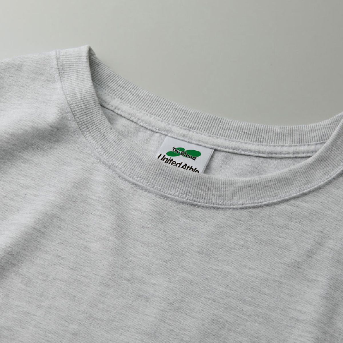 The neck ribbing is finished with durable double stitching.