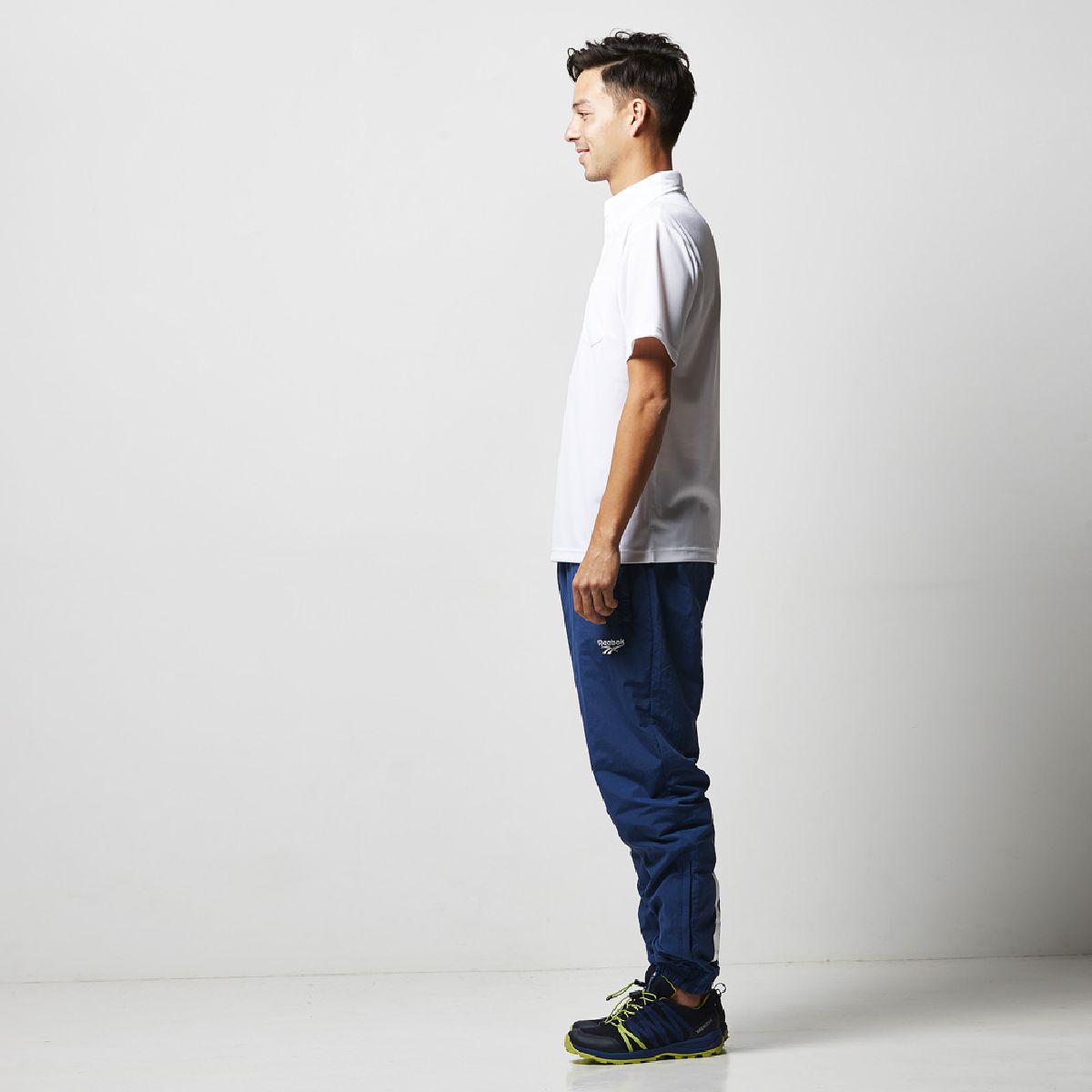 Height 182cm, Size L, Side silhouette