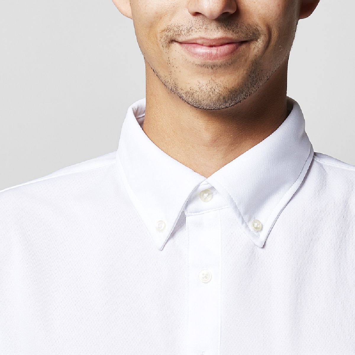 The collar is made of the same fabric and features a stand collar design, creating a three-dimensional neckline.