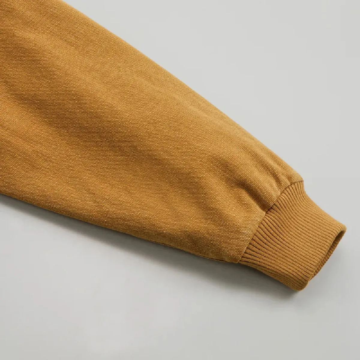 The cuffs are ribbed.